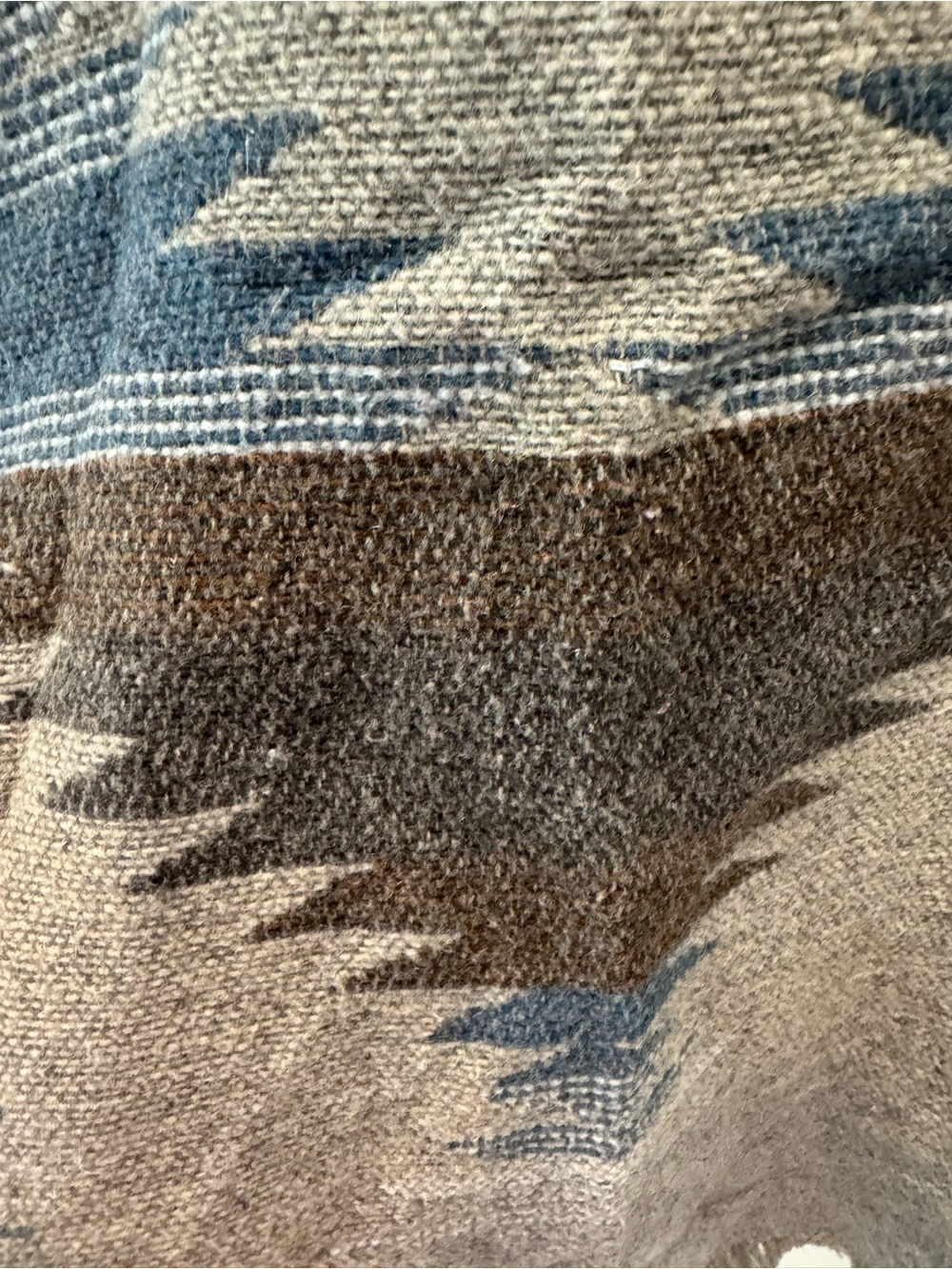 Denim & Aztec Pattern Overshirt Jacket - Blue - Picture 2 of 5